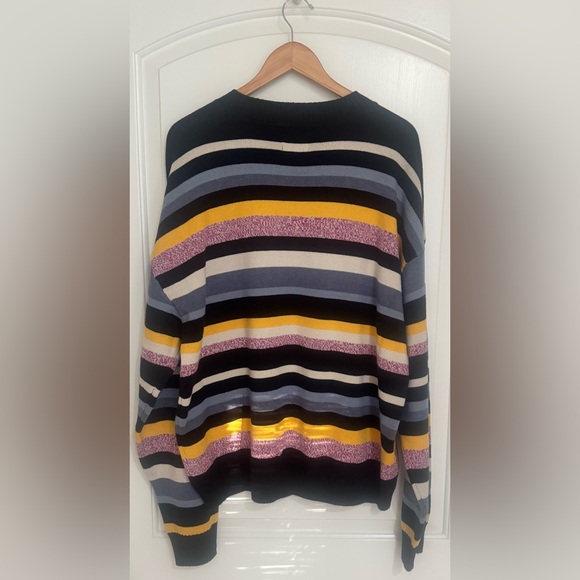 Urban Outfitters BDG Unisex Mixed Stripe Crew Neck Pullover Sweater Size L - Picture 4 of 11